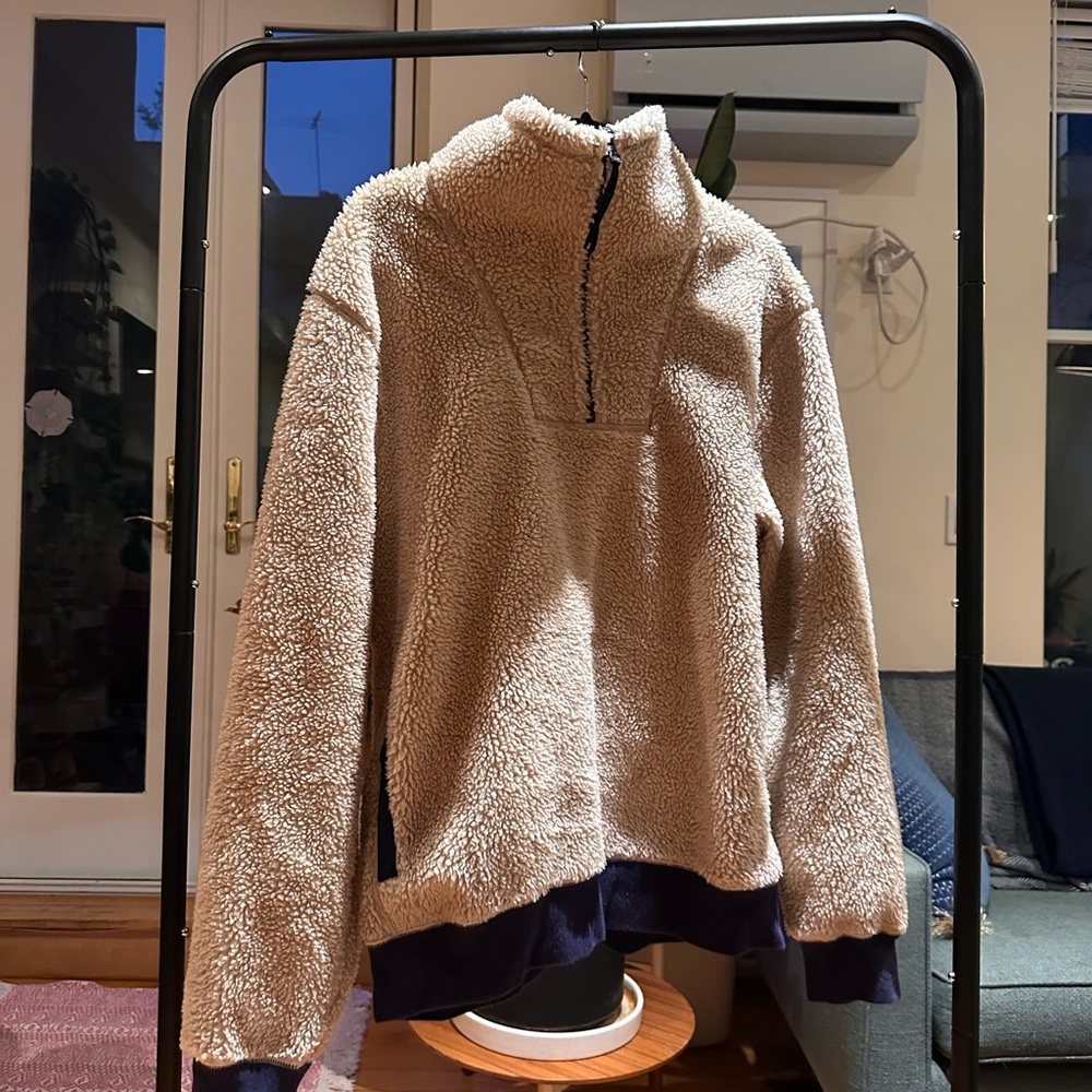 J. Crew Nordic Black Sherpa Pullover